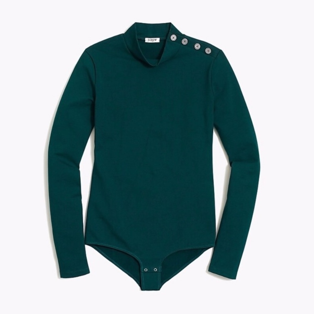 NWT mockneck bodysuit with buttons